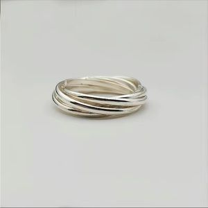Intertwined Silver Bands Ring